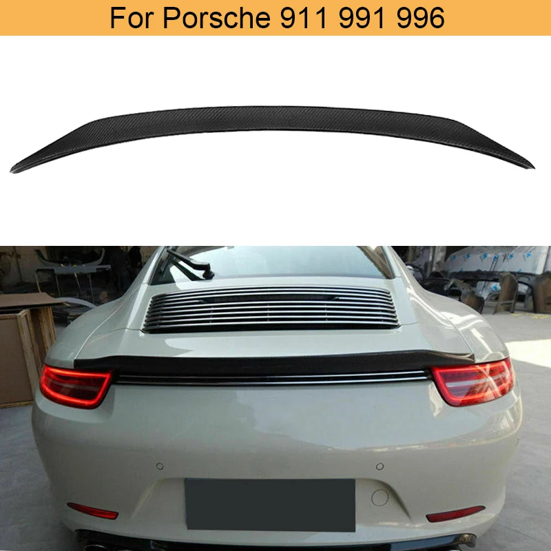 Car Rear Spoiler Window Wing Lip Carbon Fiber For Porsche 911 991 996