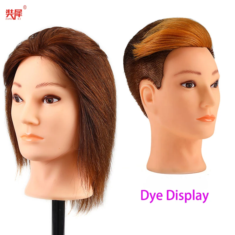 

Male Mannequin Head 100% Human Hair Doll Heads Black Color Short Doll Hair Maniquin Head And Stand Salon Hairdressing Products