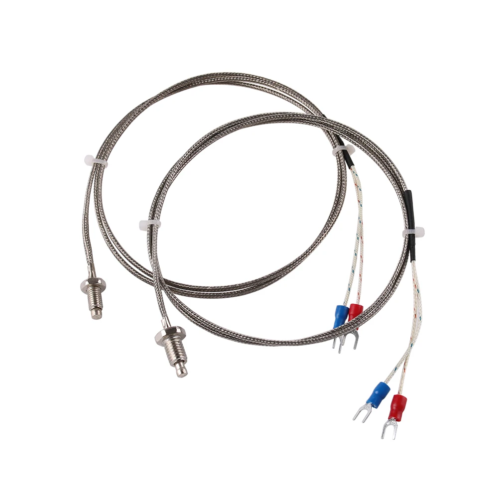 Thermocouple M6 M8 threaded thermal resistance temperature sensor temperature line probe K type E type 0.5M 1M 2M 3M temperature sensor,gas thermocouple valve