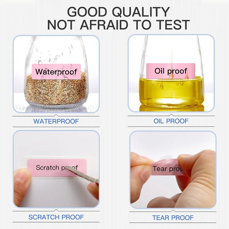 Niimbot D11-H/D101-M/D110 Label Printer Paper Name Price Sticker Maker Rolls Thermal Printer Waterproof Storage Colorful Label