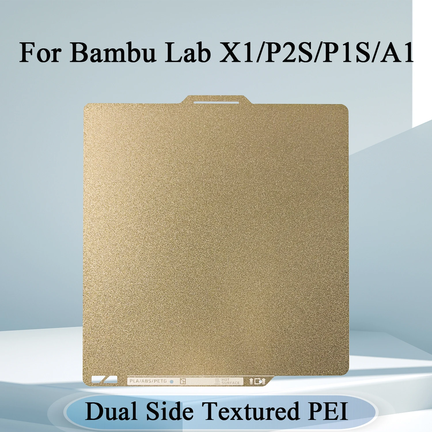 PEI-Platte für Bambu Lab X1 X1C P2S P1S, doppelseitig strukturiertes PEI-Federstahlblech für Bamboo X1E P1S Bauplatte Bambulab A1