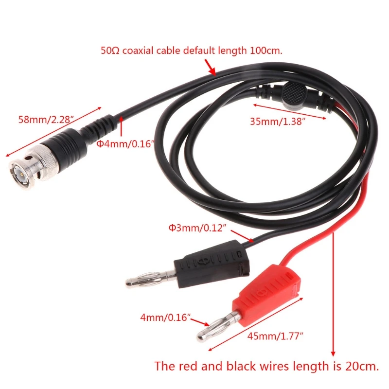 

Stackable Coaxial BNC Test 2 Banana Plug for Oscilloscope Generators