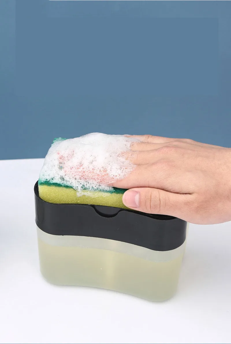 Portable Soap Dispenser Automatic Add Liquid Press Style Liquid Discharge for Kitchen Bathroom