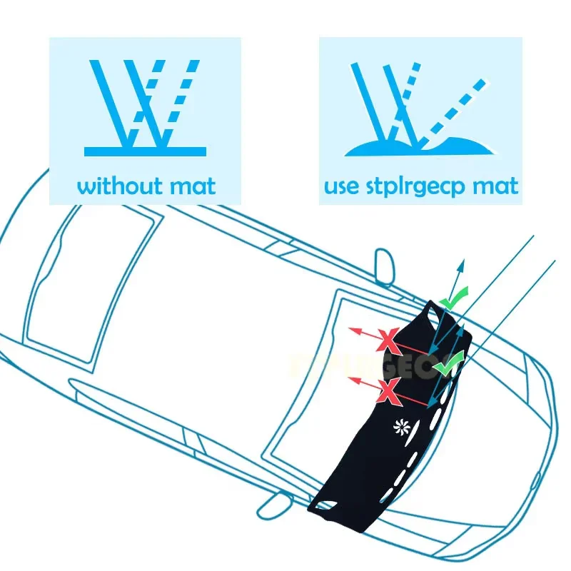 Anti-Rutsch-Armaturenbrett-Abdeckung, Schutzpolster, Autozubehör, Sonnenschutz, Teppich für KIA Optima JF 2016 2017 2018 2019, K5 – Detail 3