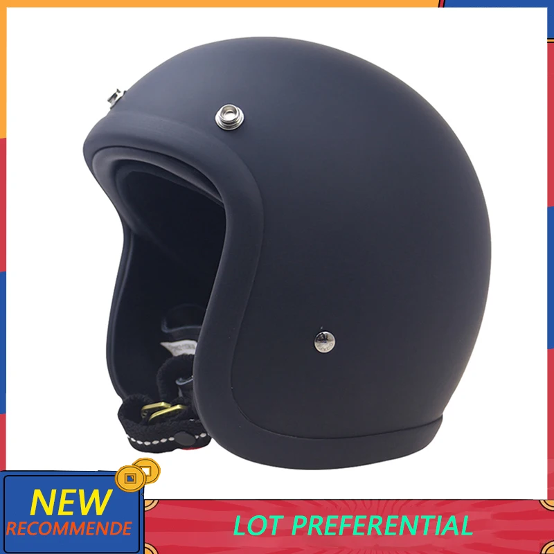 

Open Face Motorcycle Helmet Fiberglass TT&COCASCOS Retro Vintage Casque Casco Mopeds Vespa Jet Pilot Capacete De Men Women Kask