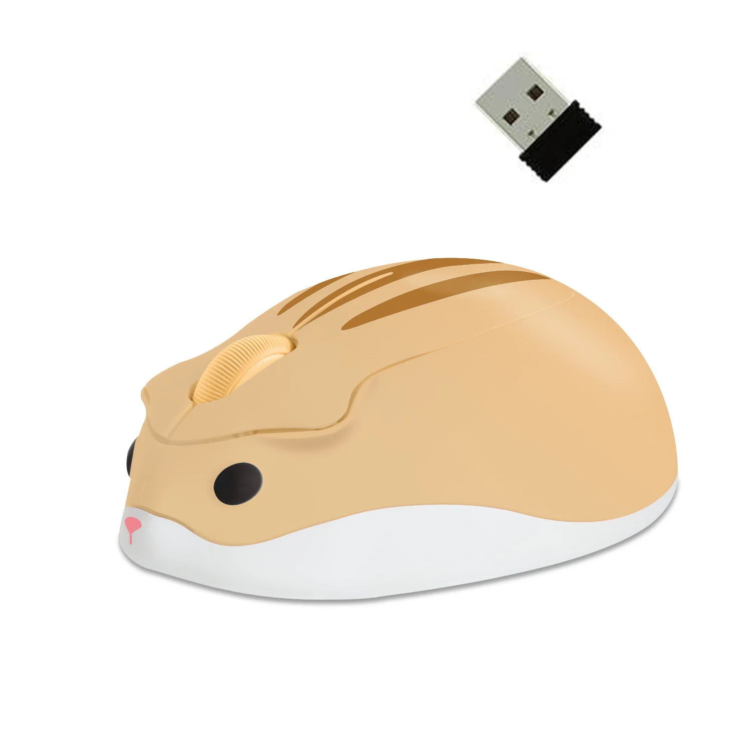 Wireless Bluetooth Cartoon Hamster Mouse - Ergonomic, Silent, USB-Connected Mice