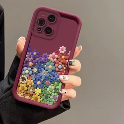 Sunflower Print Soft Silicone Shockproof Phone Case with Camera Lens Protection for OPPO Find X3 Pro (Wine-red-657)