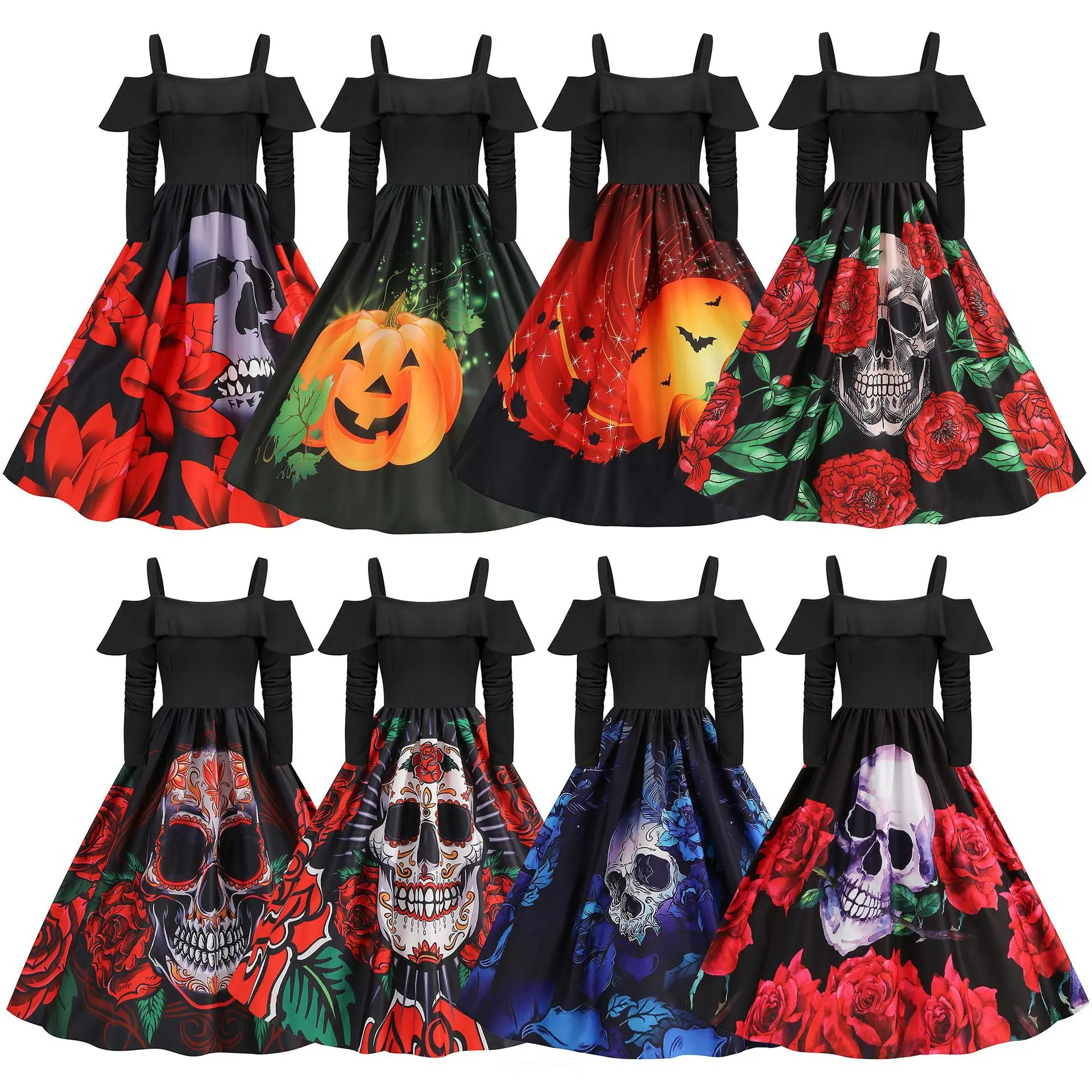 Halloween Medieval Scary Cosplay Costumes for Women Sexy Skull Ghostface Party Dress Disfraz Hombre Mujer Carnival Dress Up halloween costumes