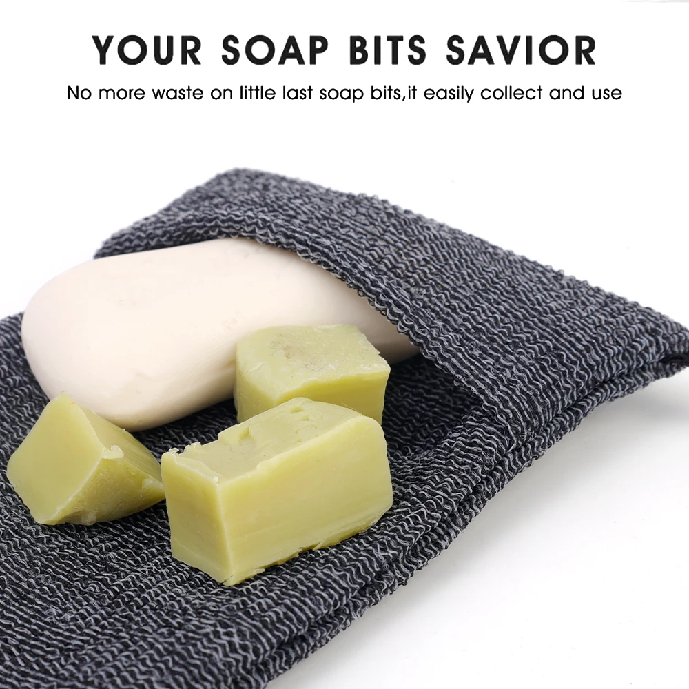 Double-layer Thickened Soap Bag Bath Cleansing Foaming Net Pouch Body Exfoliating Scrubber Sponges Bathroom Nylon Soap Pocket 4
