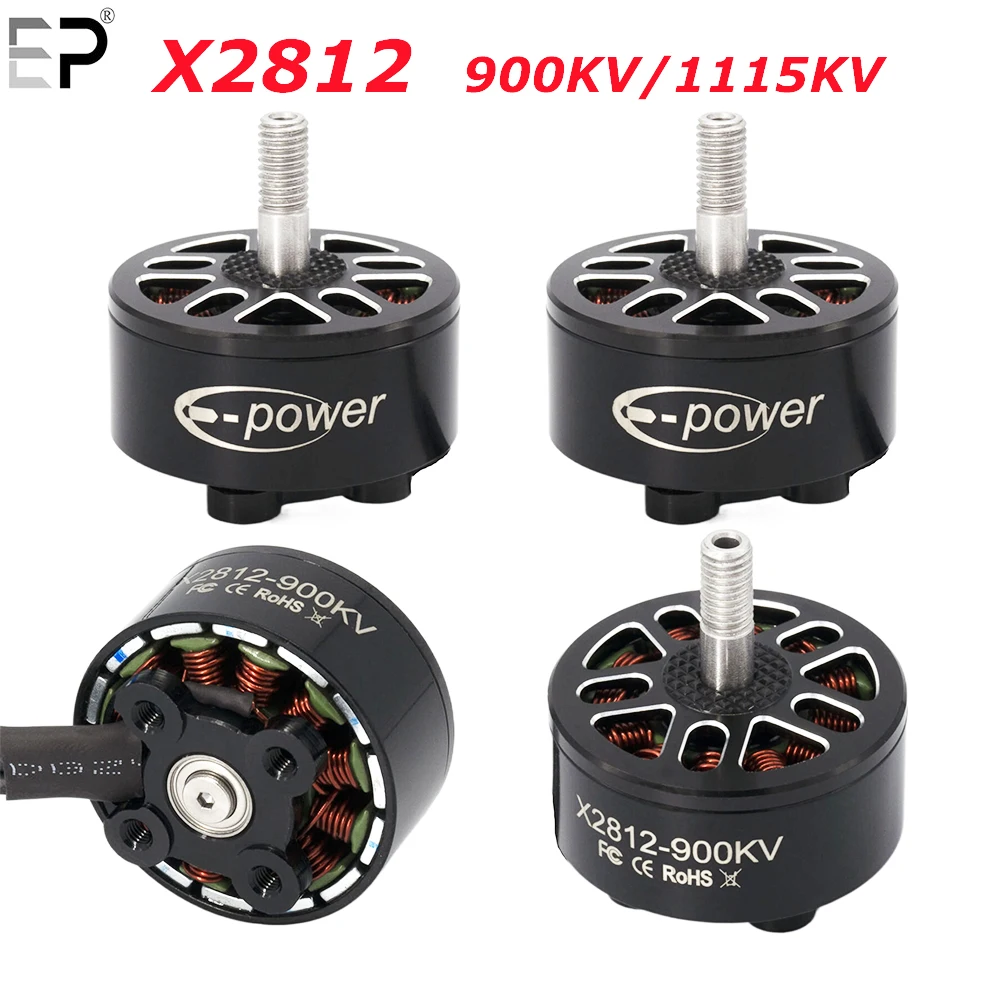 

EP X2812 2812 900KV 1115KV FPV Brushless Motor 2~6S Lipo 5mm Shaft For RC 7/8/9inch propeller Long Range Drones DIY Parts