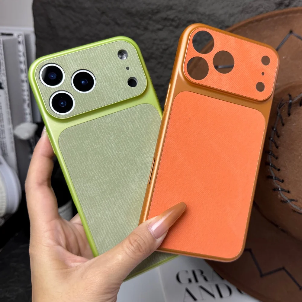 Plating Denim Texture Shockproof Phone Case with Full Camera Protection