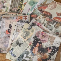 Yoofun 40sheets Memo Pads Material Paper Time Travel Junk Journal Scrapbooking Cards Retro Background Decoration Paper 1