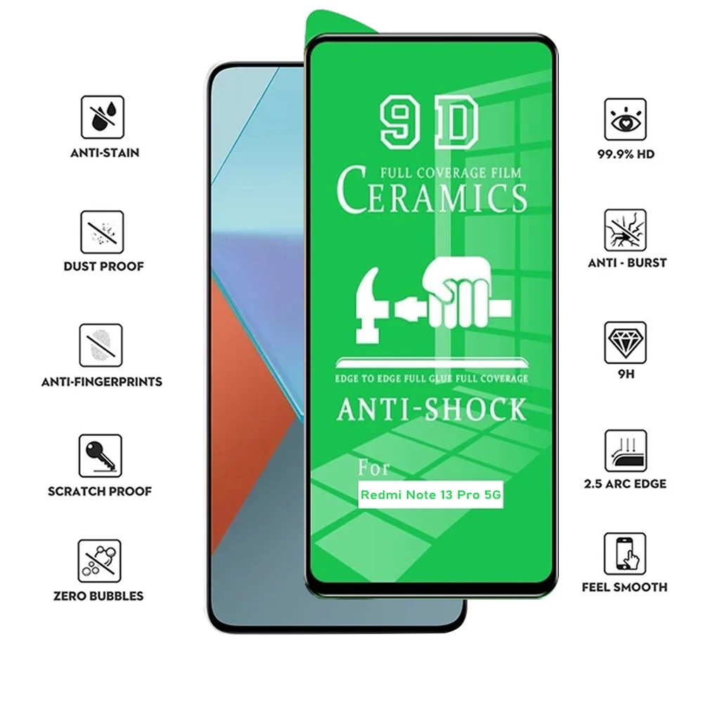 Universal 6-in-1 Ceramic Screen and Camera Lens Protector Film - Clear, Durable, Non-Glass