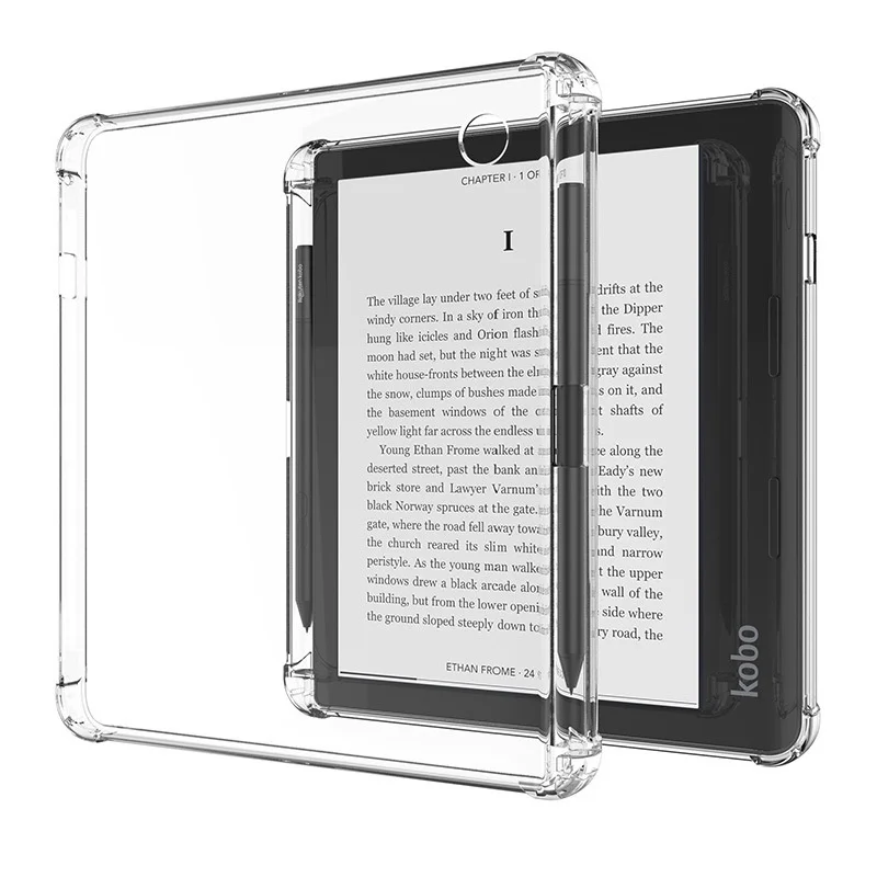 

Transparent Tablet Case For Kobo Sage 8.0 inch 2021 With Pen Slot Protective Sleeve Four Corner Airbag For Kobo Sage 2021 8.0