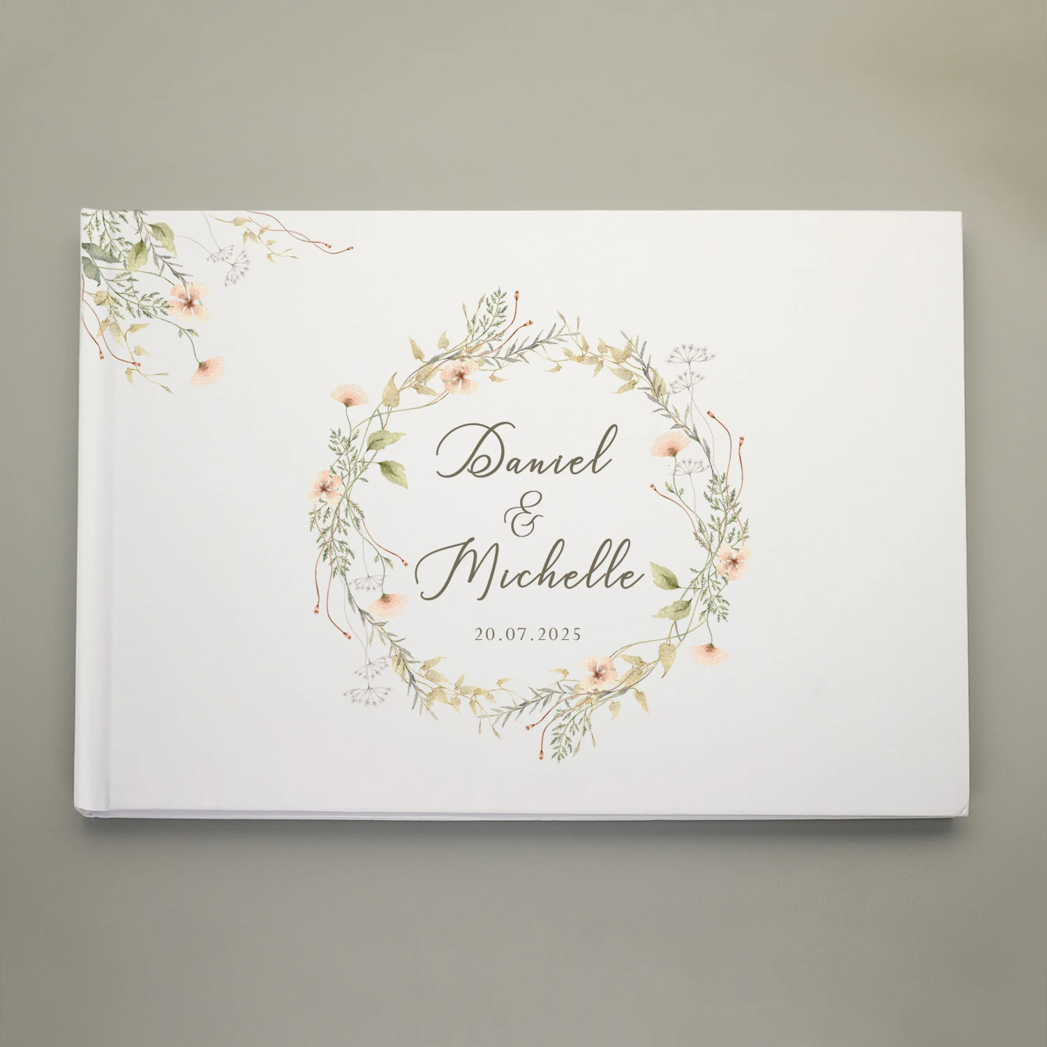 Wedding guest book wedding guestbook personalized white guest book for wedding ceremony reception signing book couples keepsake photo album
