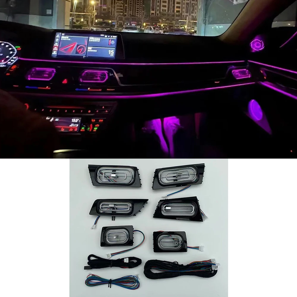 LED ambient light vents For BMW 5 Series G30 G38 6 Series GT 2020 2021 2022 Car Air Conditioning Ambient Light