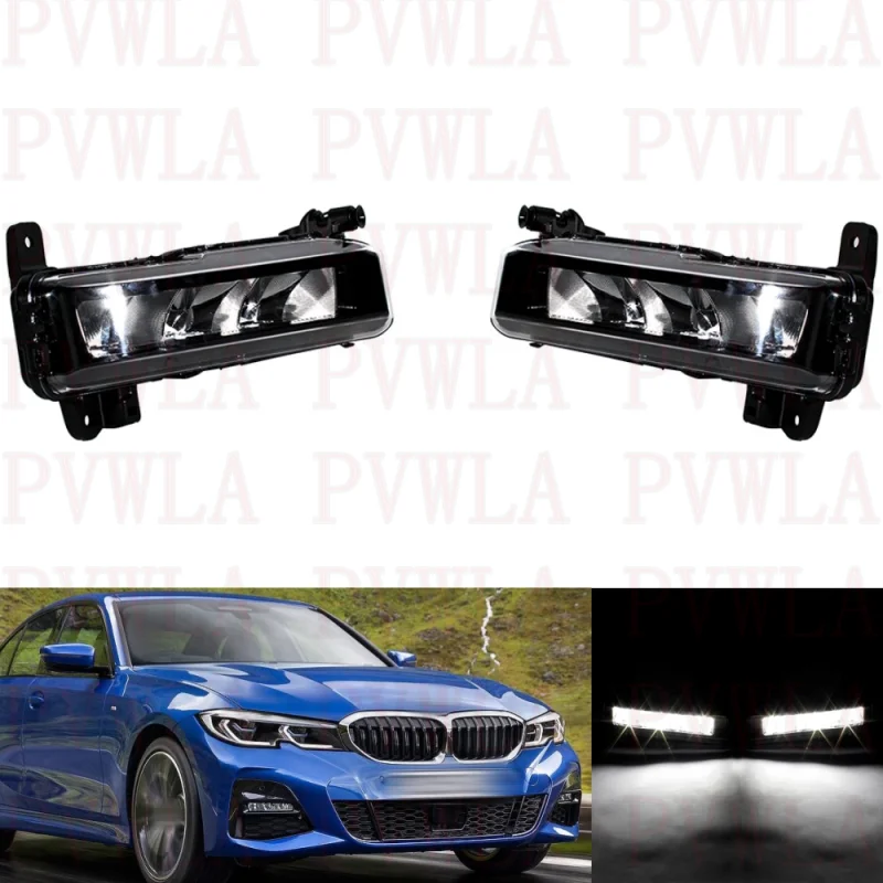 

For BMW G20 G21 320i 330i M340i xDriver 318d 320d 330d M340D 2019 2020 2021 2022 Pair LED Fog Lamp DRL Daytime Running Light