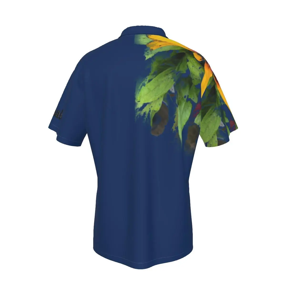 

Men's Hawaiian Blue Shirt Cool Hawaii Style Trees Leaves Print Beach Short Sleeve Summer Casual Button Up Tops 3D Shirts