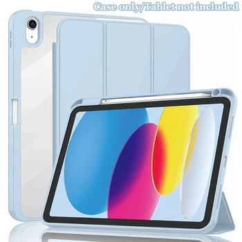 Para Apple iPad 2025 funda con portalápices triple plegable acrílico transparente parte trasera inteligente para iPad 11. a generación 11 pulgadas A16 1 Para Apple iPad 2025 funda con portalápices triple plegable acrílico transparente parte trasera inteligente para iPad 11. a generación 11 pulgadas A16 1