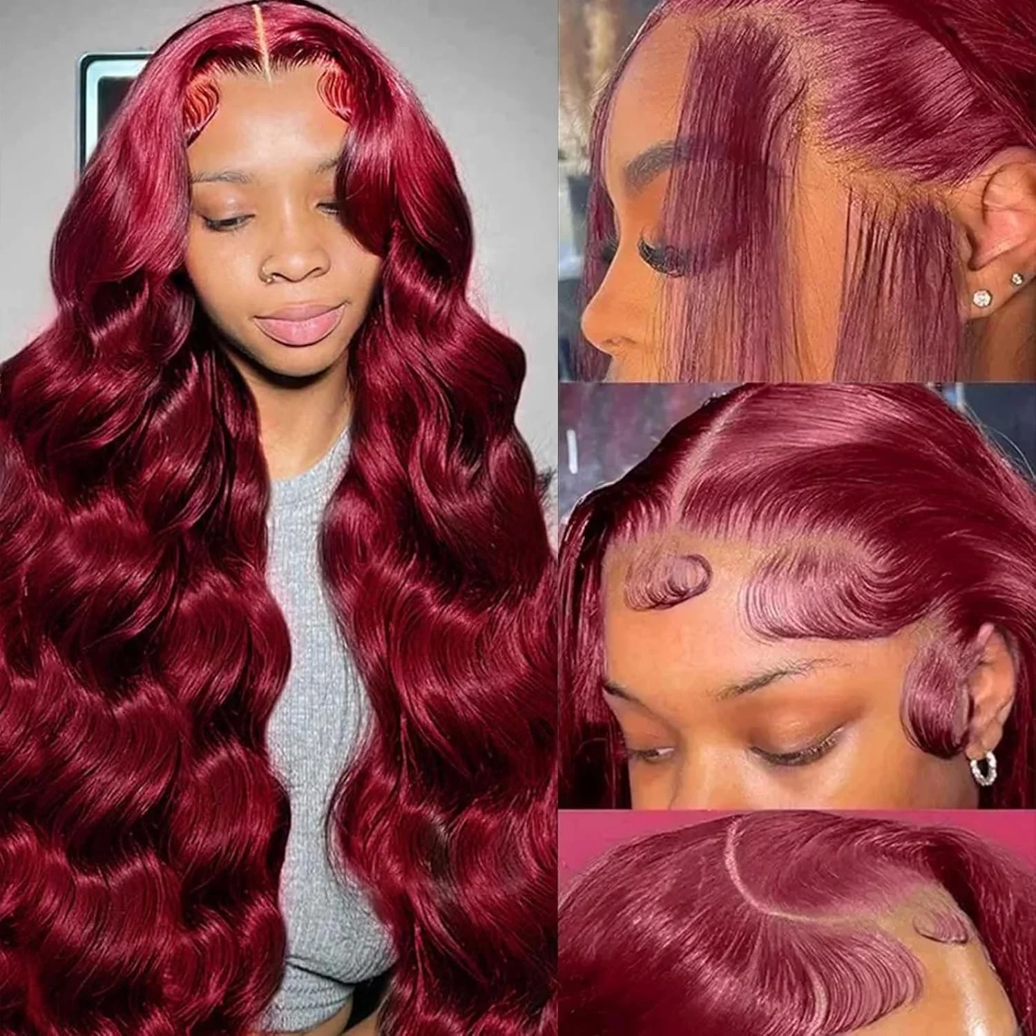 Burgundy Body Wave Wig for Glamorous Looks