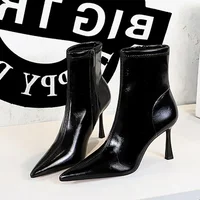 BIGTREE SEXY Ankle Boots Women Pointed Toe Thin Heels Winter Zipper Banquet Modern Shoes Zapatos Mujer - Image 3