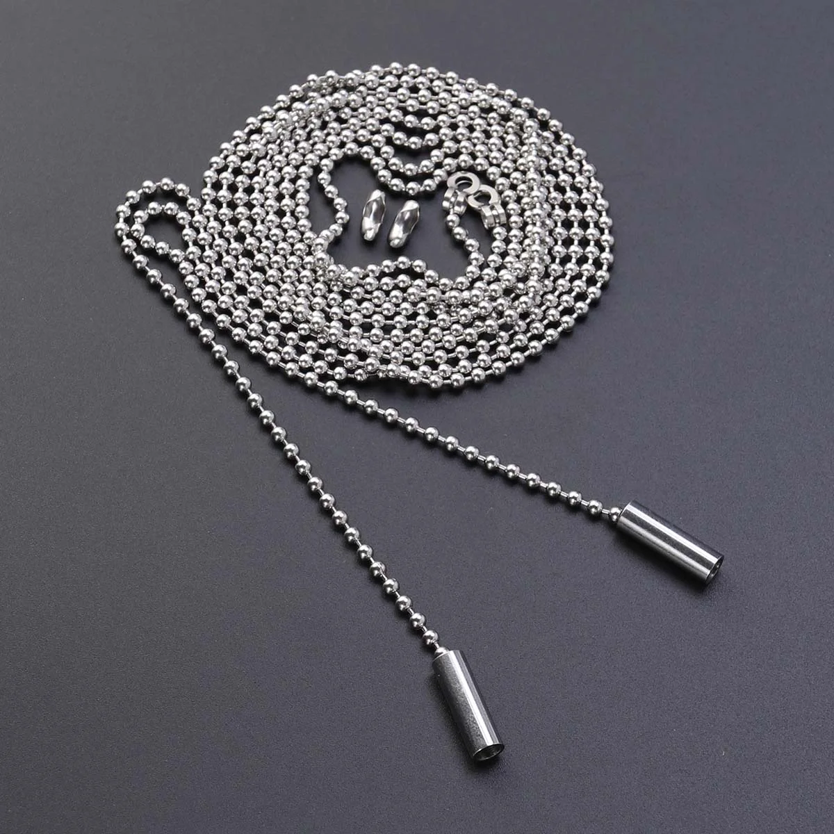2 PCS Electrical Light Switches Socket Outlet Ceiling Fan with Pull Cord Pendant Chain Extension