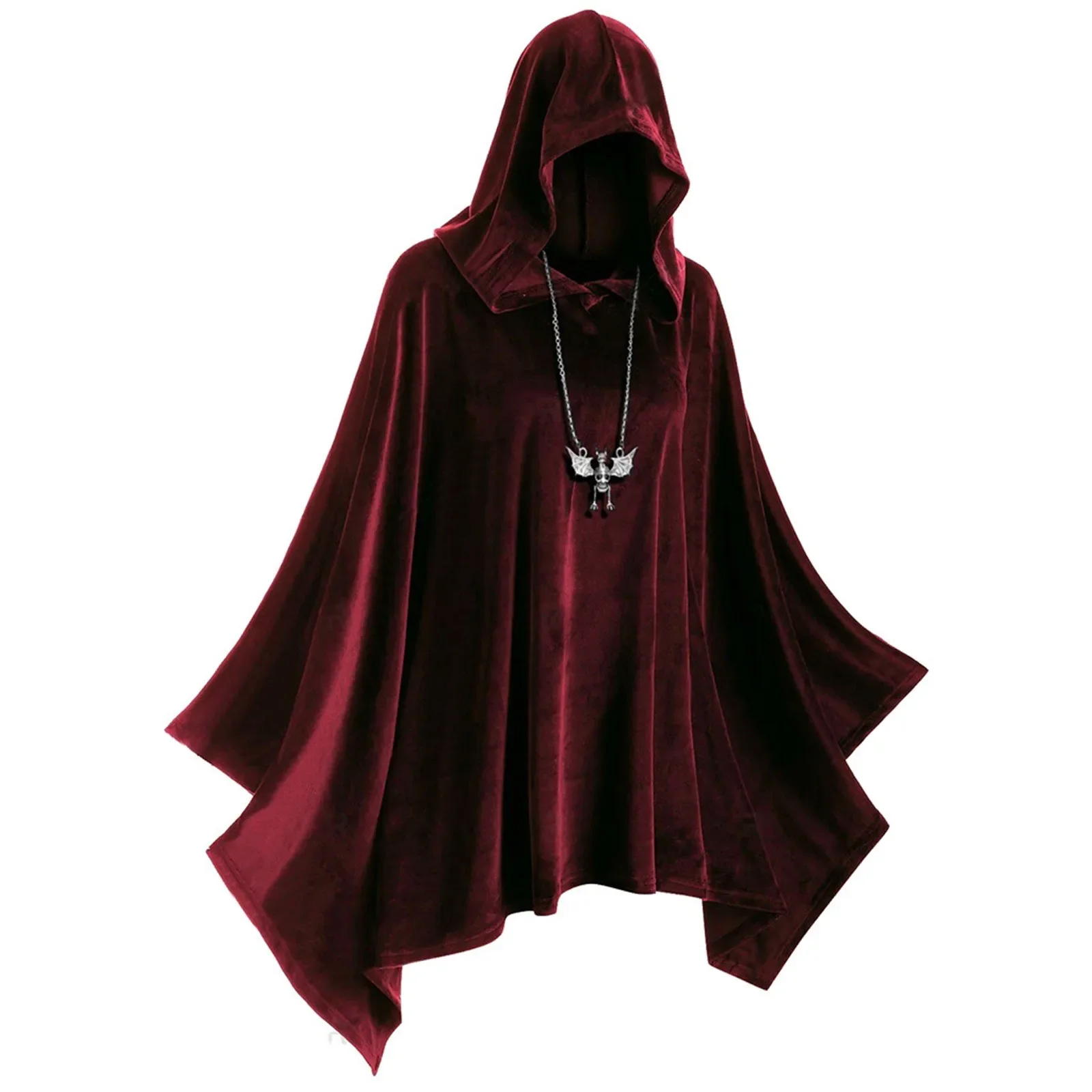 thumbnail image 1 of Capa medieval renacentista de Halloween, abrigos, disfraces de cosplay, capa de gamuza de ciervo para mujer, con capucha vintage, para carnaval, fiesta, 1 of 4