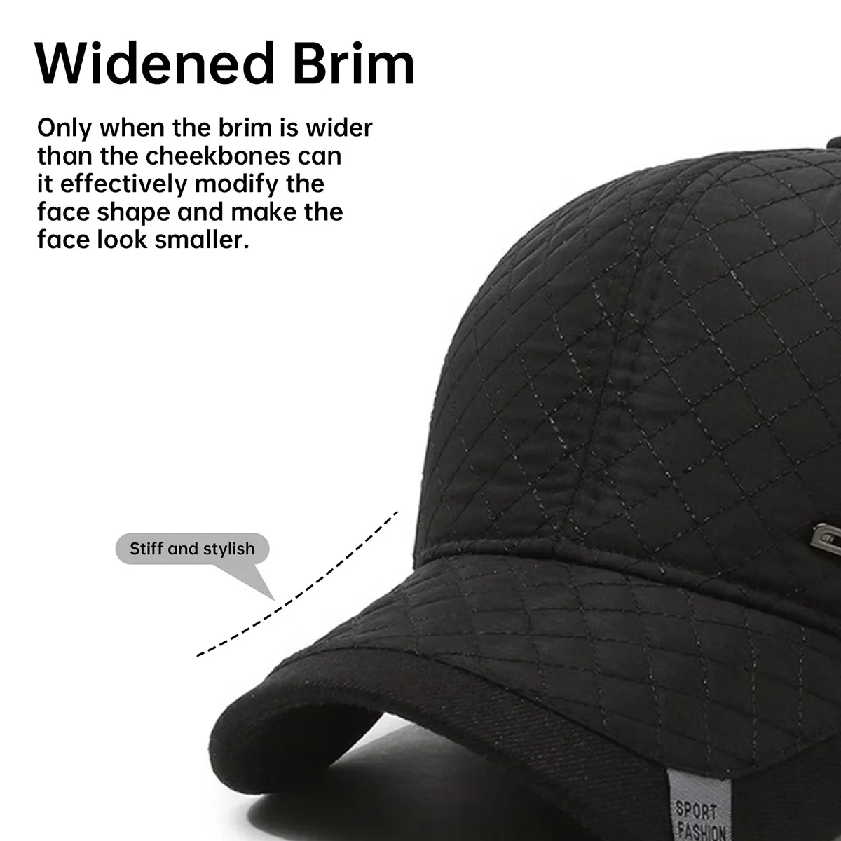 Men's Winter Hat with Fleece Lining, Ear Protection, Warm Baseball Cap, Casual Dad Hat, Cold-Proof Cotton Cap for Middle-Aged and Elderly People