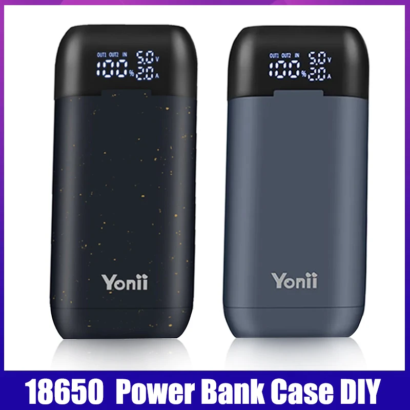 Power Bank 18650 Battery Charger PD22.5W QC3.0 Fast Charge 21700 20700 18700 Rechargeable Batteries 18650 Charger PowerBank Case