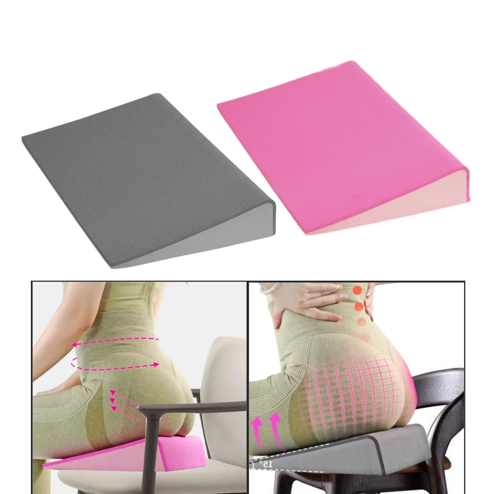 Wedge Cushion Multipurpose Breathable Ergonomic Comfort Butt Pillow Office Chair Cushion for Kitchen Travel Sofa Indoor Airplane 4