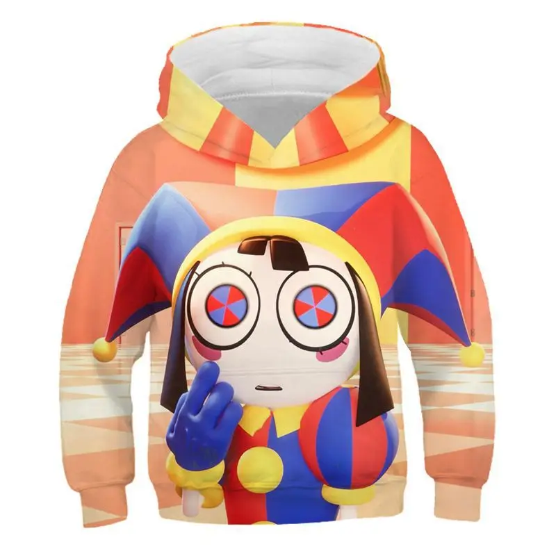 

Japanese Anime Cosplay Costume Magical Digital Circus Long Sleeve Hoodies Adults Children Role Playing Top Sweatshirts Pullover