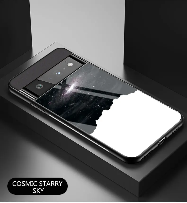 Per Google 7 6 Pro Custodia DECLAREYAO Cover in vetro rigido per Google Pixel 5 XL 4 4A 3 3A 2 1 Custodia in silicone ultra sottile Tempere_voghion.com