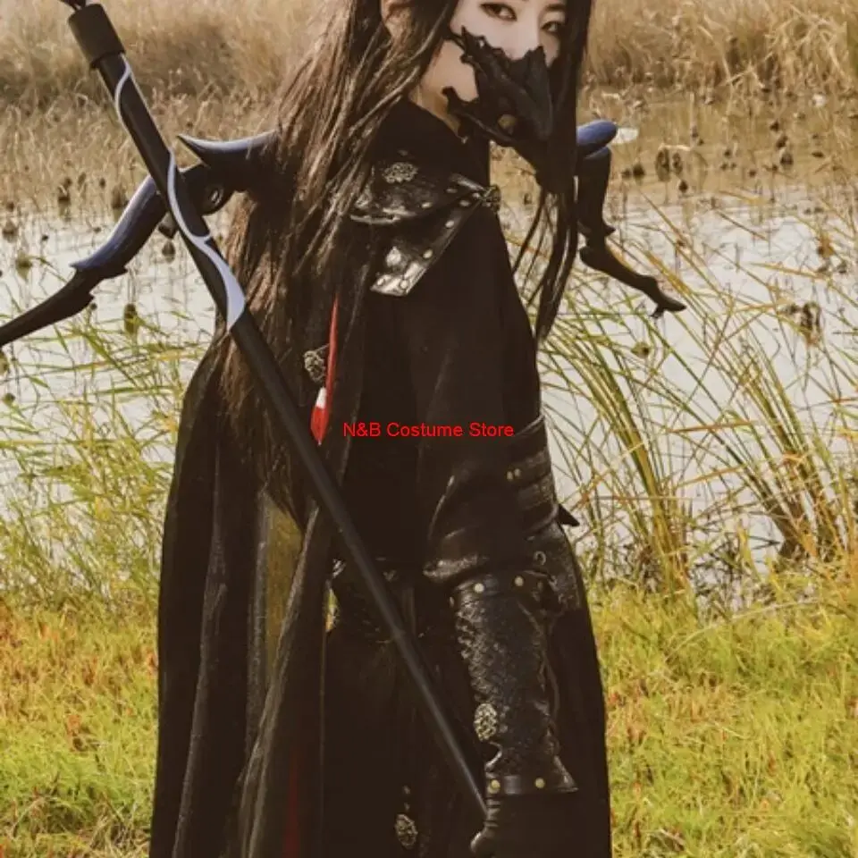 

Anime Erha Mo Ran Sha Po Lang Character Chang Geng Cosplay Costume TGCF Black Water He Xuan Versatile Ancient Clothings