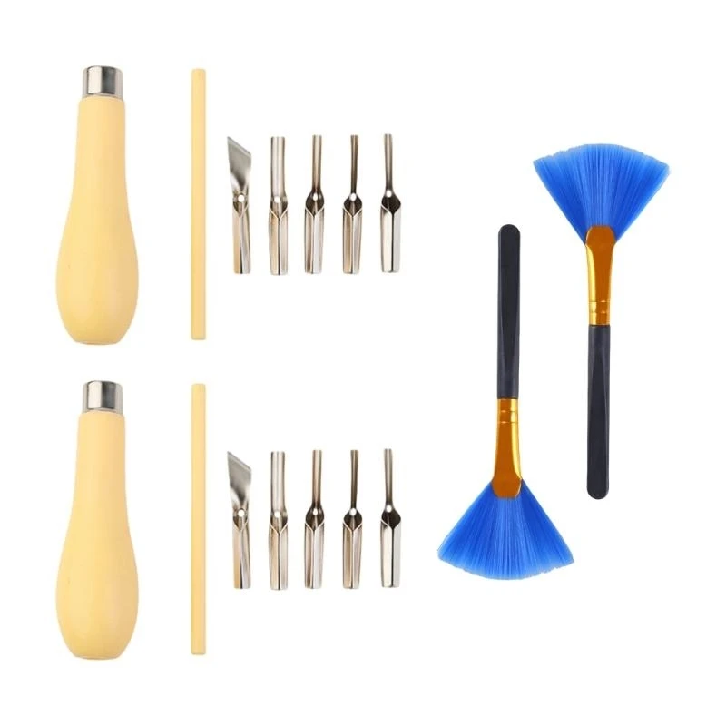 Lino Cutting Tool Linoleum Cutter Carving Tool Interchangeable Head Sculpturing Printmaking