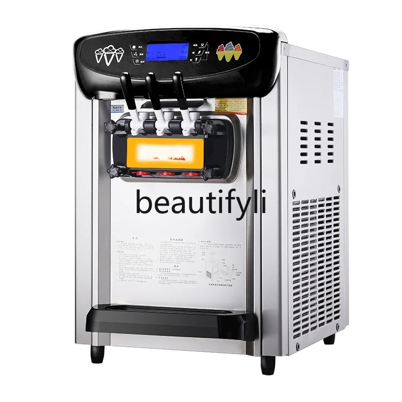Ice Cream Machine Commercial Small Vertical Desktop Sundae Ice Cream Machine Automatic