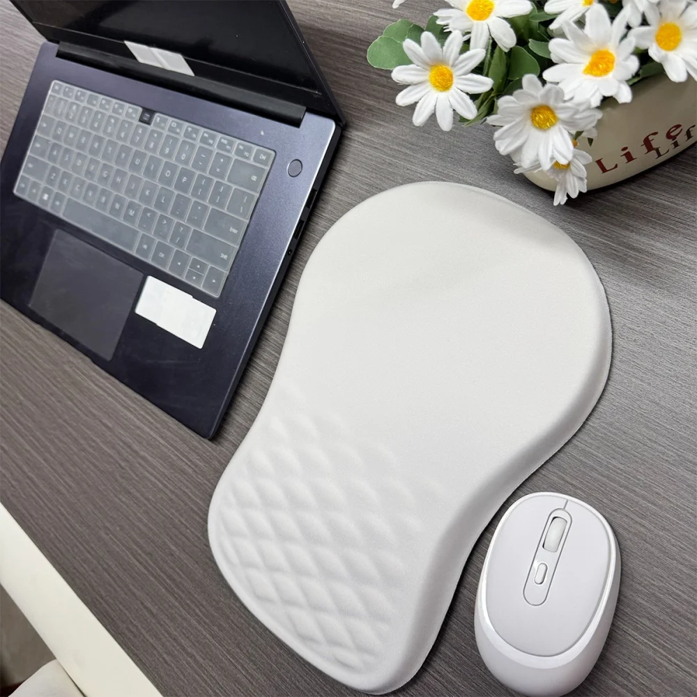 Ergonomic Wrist Rest Mouse Pad Comfortable Wrist Support Non Slip High Elastic Memory Cotton Mousepad For PC Laptop Computer 6