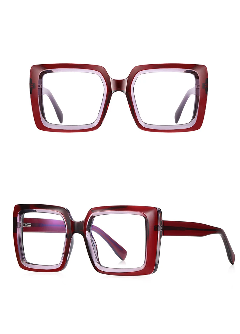 R57377 quadratische große Rahmen Lesebrille Trend Feder scharnier optische presbyopische Brille diopt risch 50 200 300 – Detail 13