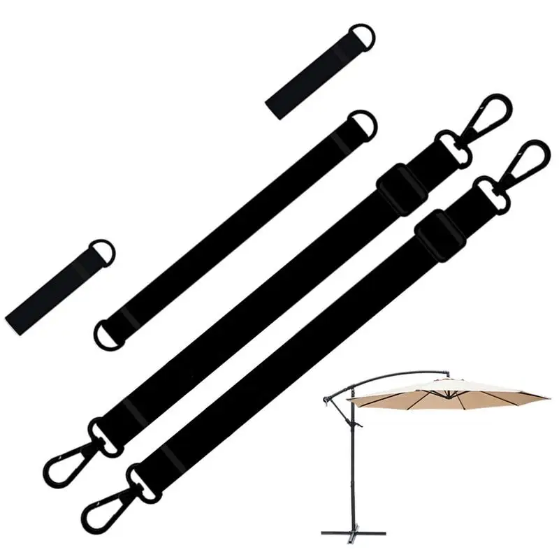 Outdoor Umbrella Strap Fixed Strap For Large Outdoor Umbrella Wind Protection Band For Cantilever Umbrellas Weatherproof Adjustable Hooks Fixed Band