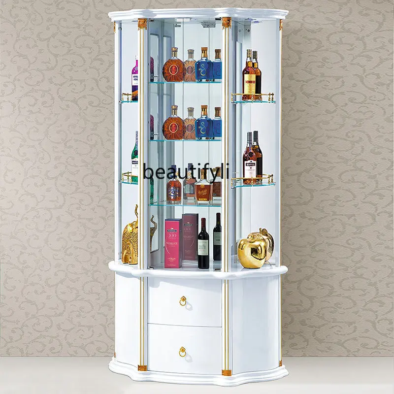 European-Style Glass Wine Cabinet 3