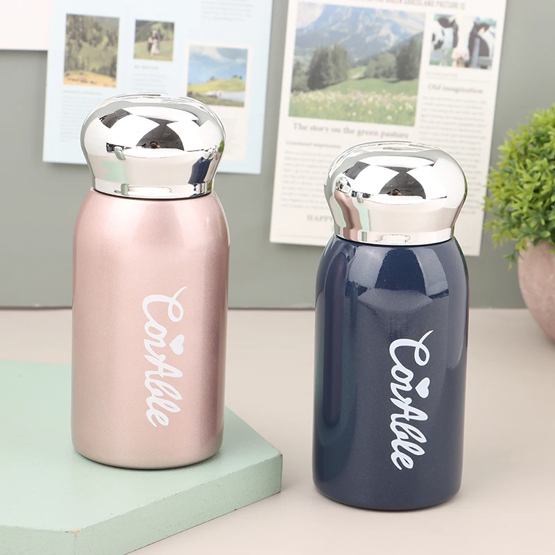 Thermos Bottle Stainless Steel Cute Thermal Water Bottles Vacuum Flask Leakproof Portable Belly Cups 200Ml For Kids Girls