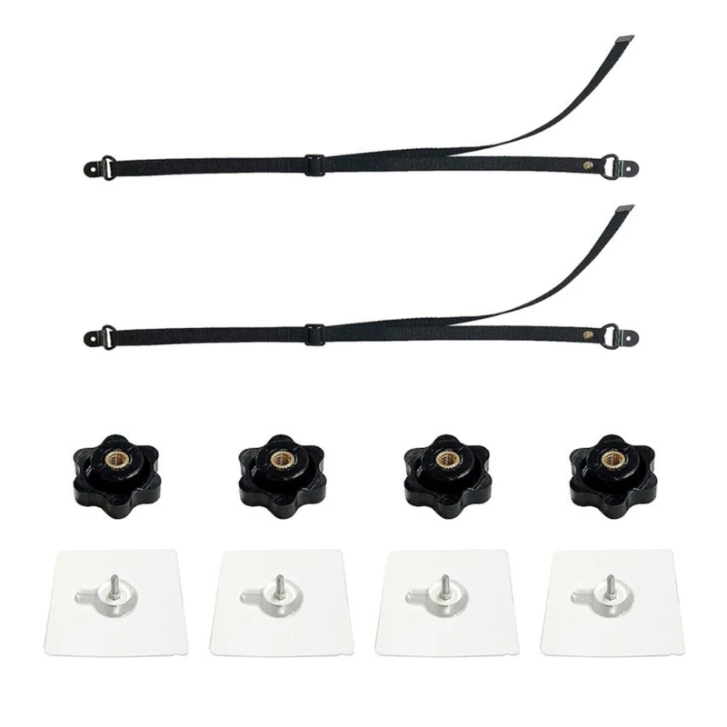 

Wall Mount Safety Strap No-Drill Flat Screen Safety Strap Adjustable Strap Secure Furniture & Keep Children Safe