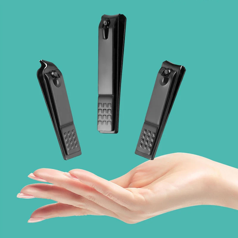 

1pcs Black Nail Clipper Cutter Stainless Steel Manicure Trimmer High Quality Toe Nail Clippers Knife Manicure Tools 3 Styles
