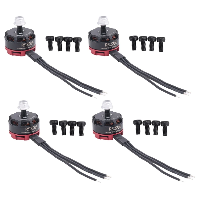 Moteur sans balais RS2205 2300KV montrant le stator et l'hélice, idéal pour les pilotes de FPV Racing.