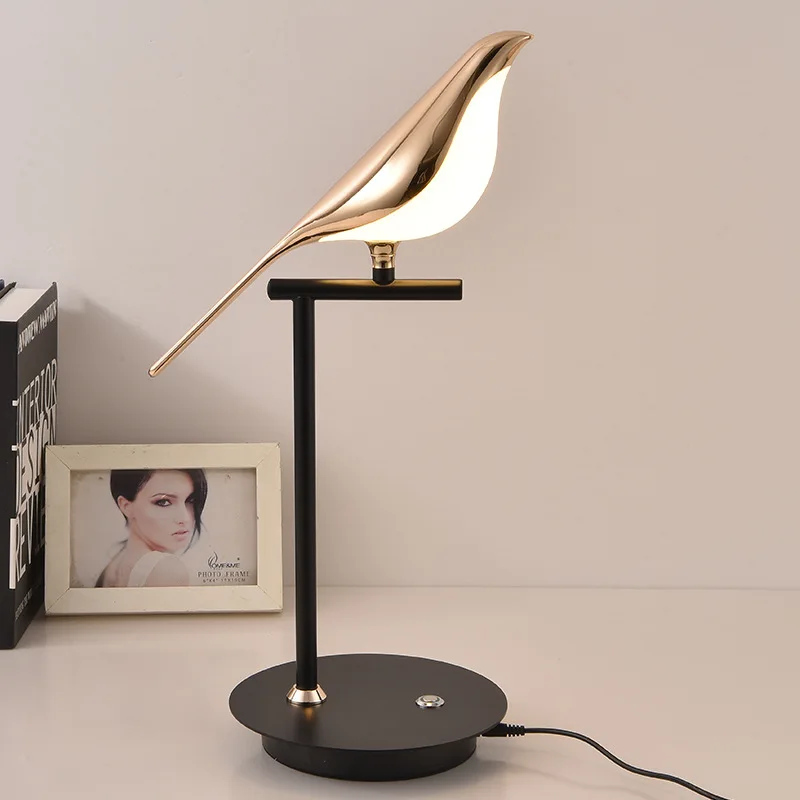 

Creative Lucky Magpie Table Lamp LED Touch Student Dormitory Children's Charging Eye Protection Reading Two Birds Night Light