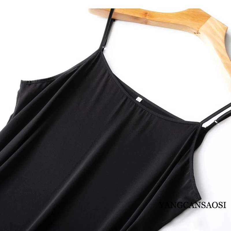Abbigliamento Estivo Casual da Donna, 95% Seta di Gelso Naturale, Abito in Raso Qiao Doppio Elastico con Spalline Regolabili - immagine 3