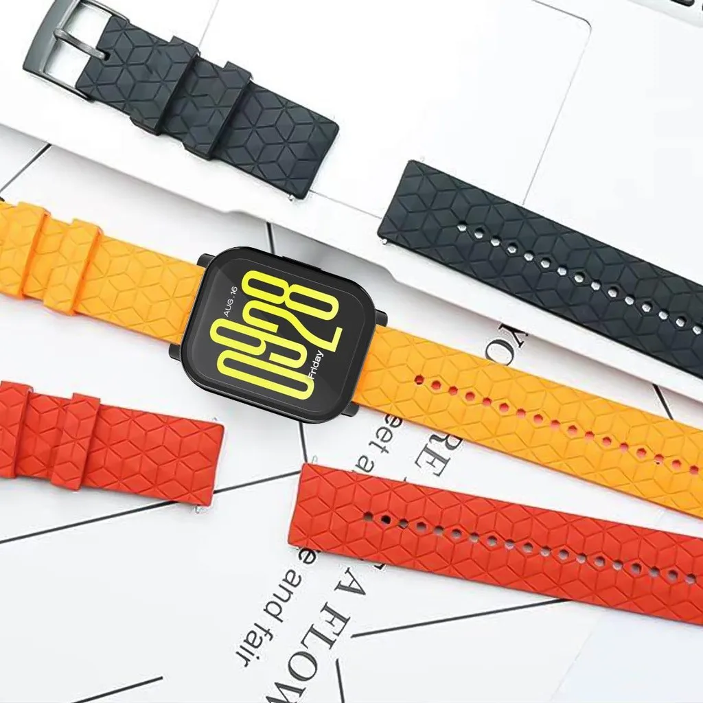 Enhanced Protective Silicone Strap and Soft Shell for Smartwatch - Anti-Drop, Breathable Sport Band