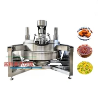 Bouilloire de cuisson à gaine inclinable 100 600L, gaz vapeur haute pression de qualité industrielle, électrique pour soupe de viande et d'os, certifiée CE 3