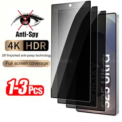 Privacy Tempered Glass Case with Anti - Spy Screen Protector (1 - 3 Pack) - SamsungS25 Ultra (3 Pieces)