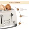 4 Slice Wide Slot Bread Toaster Good Motor To Bake Evenly Reheat 7 Level Shade Toaster 5