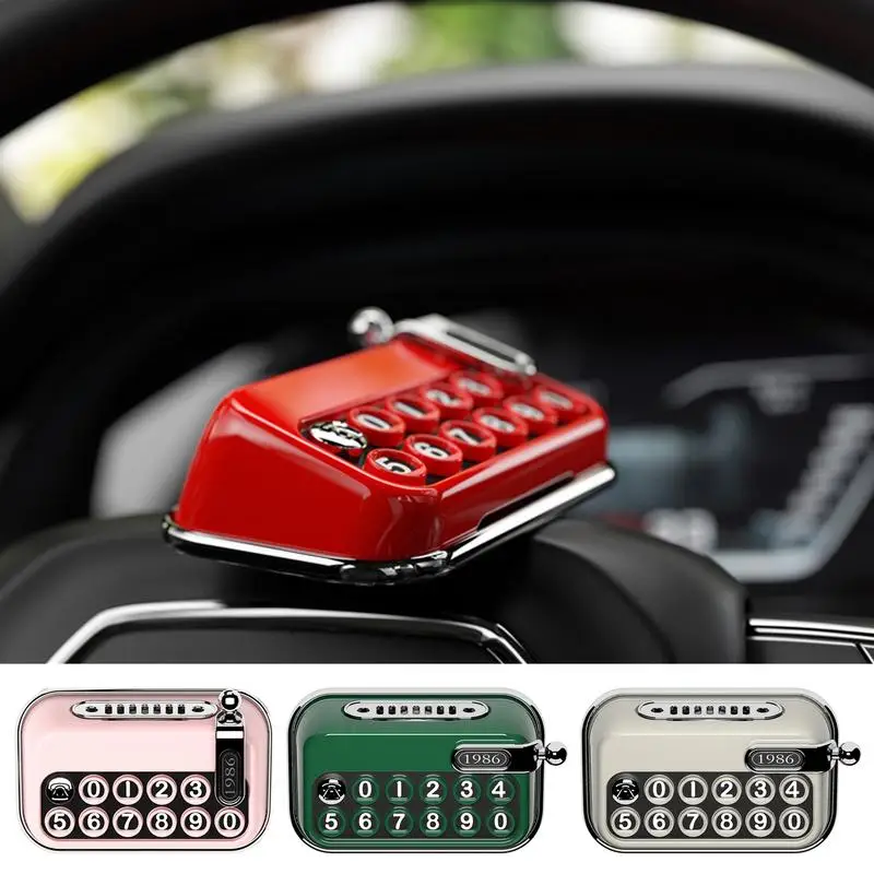 

Car Phone Number Plate Typewriter Shaped Temporary Parking Card Plate Telephone Number Car Park Stop Auto Accessories